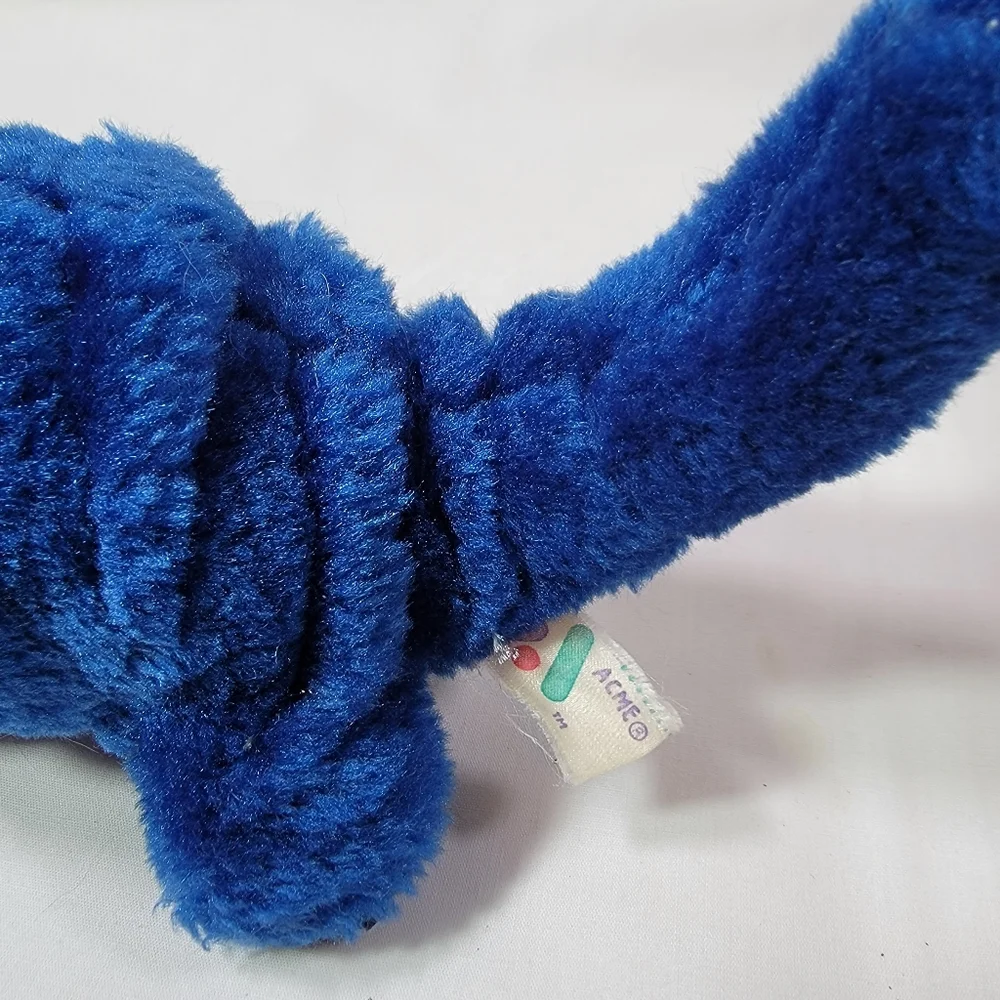 Vintage Blue Dinosaur Acme Plush Monster Stuffed Beast HTF Prehistoric Animal